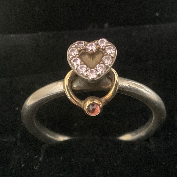 Pandora engagement ring, 14k solid gold and silver - Picture 2 of 5